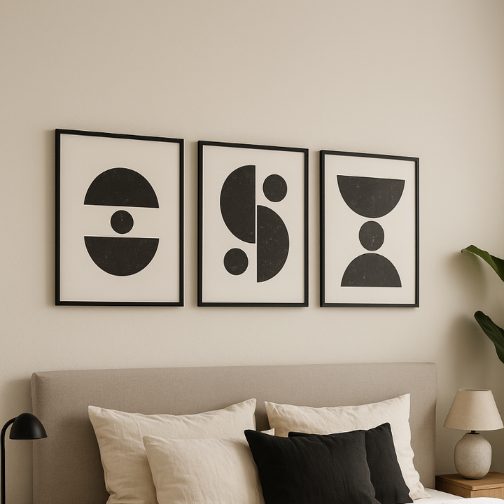 Black Abstract Shapes Series #4 Art Print