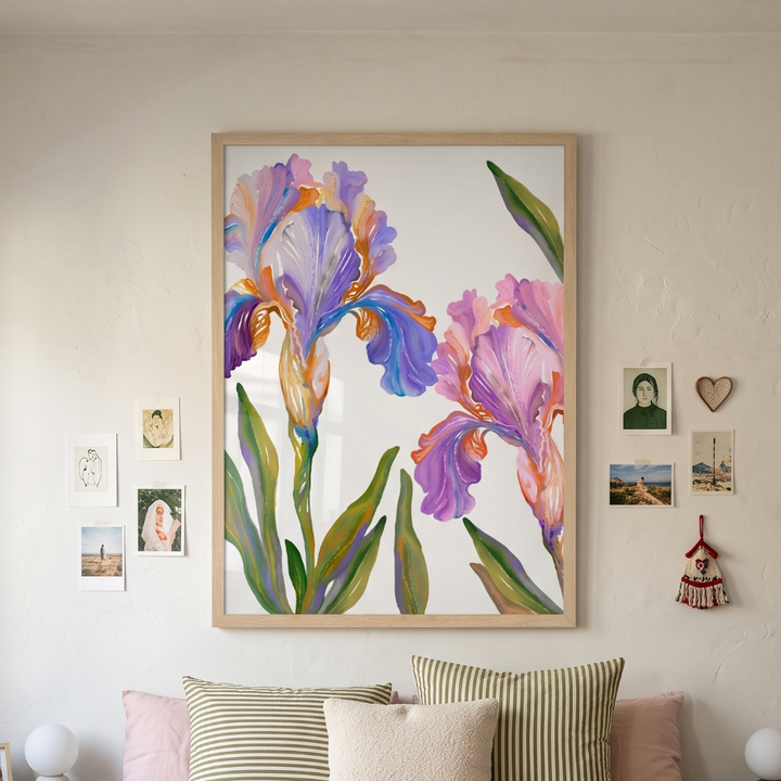 Cuadro "Colorful Iris Blooms"