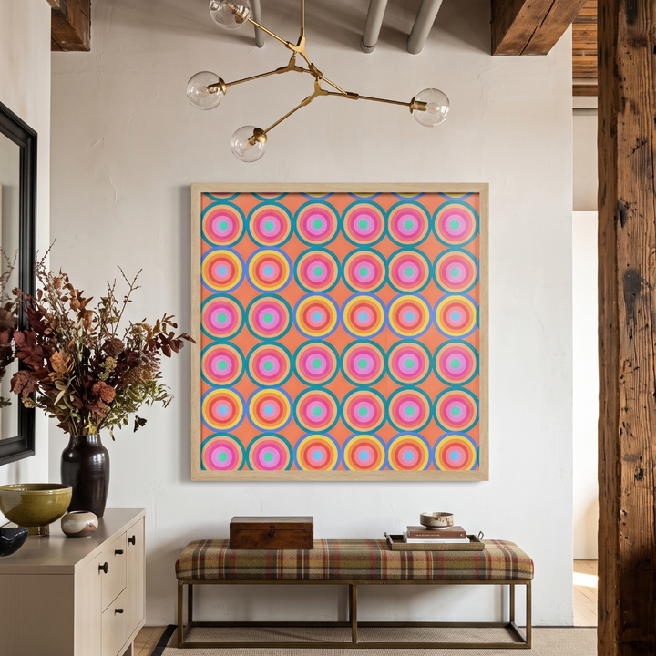 Cuadro "Colorful Retro Circles"