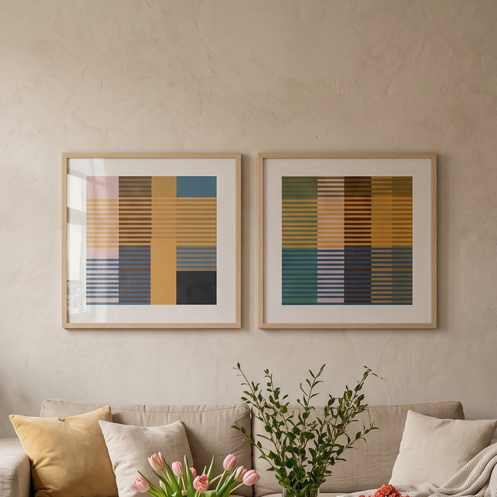Cuadro "Modern Color Block Grid"