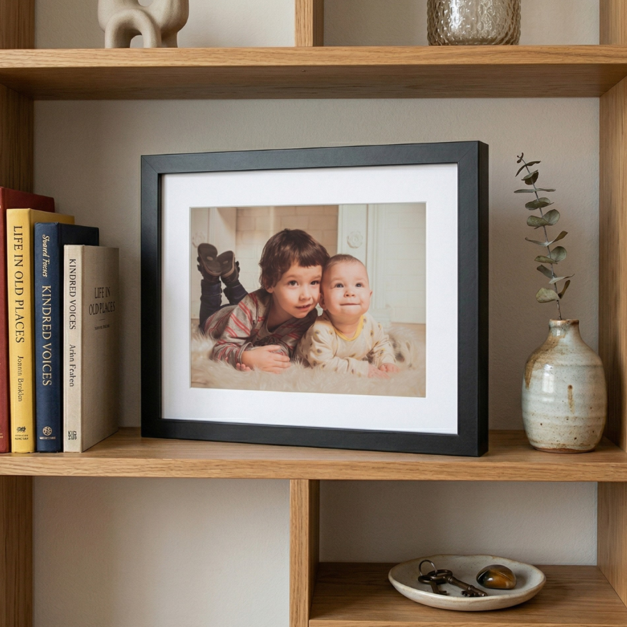 Cuadro decorativo portaretrato personalizado con tu foto y María Luisa (paspartú) dia de las madres 2