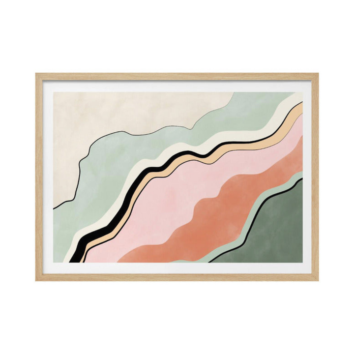 Pastel wave Art Print