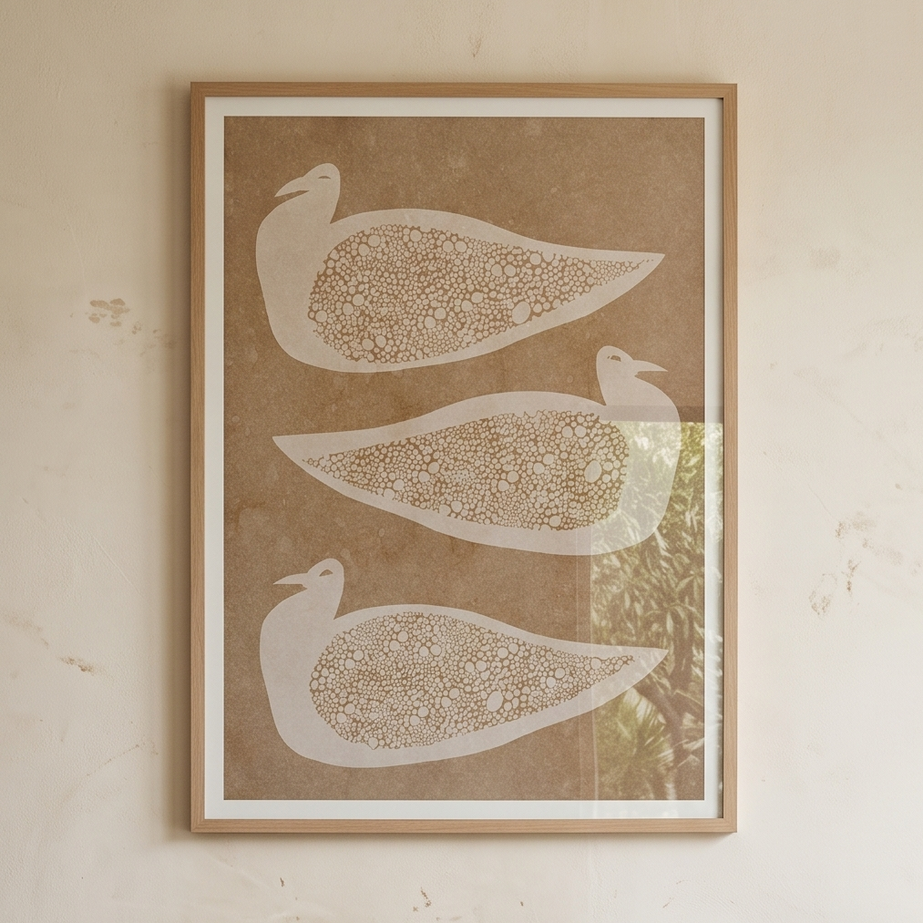 Cuadro "Earthy Patterned Birds"