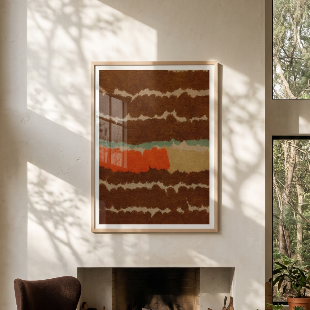 Cuadro "Earthy Stripe Abstract"