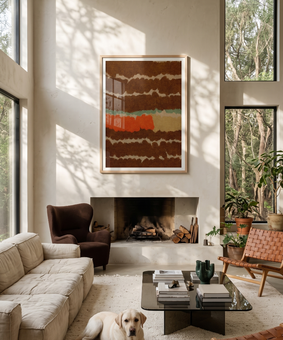 Cuadro "Earthy Stripe Abstract"