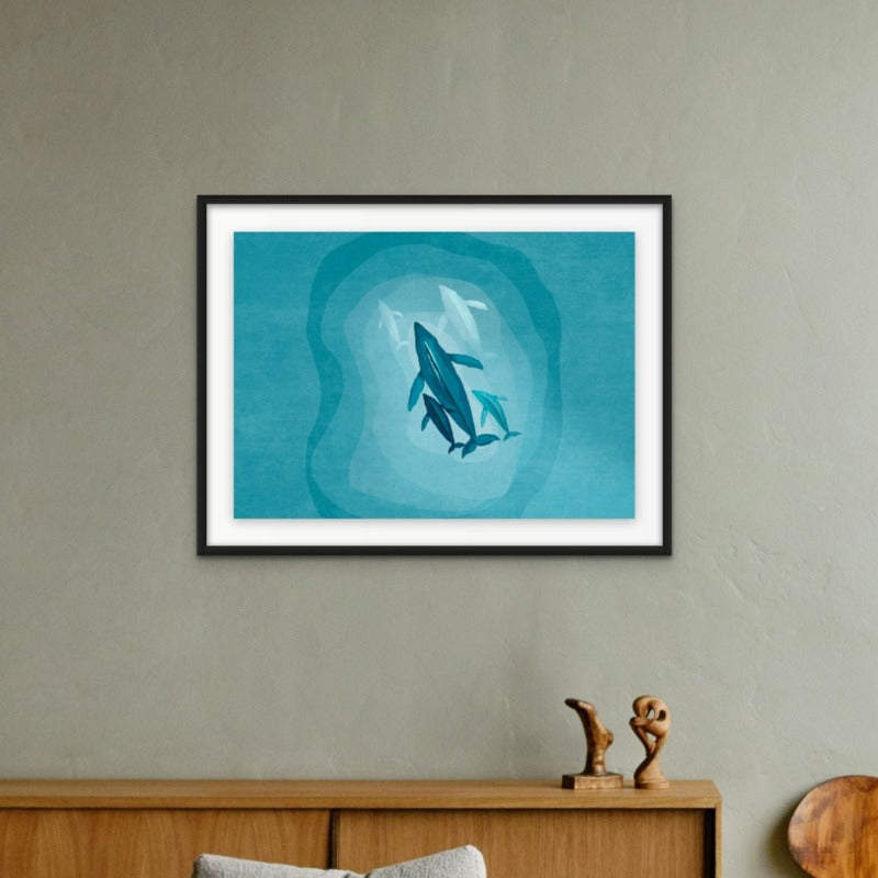 Whales Art Print