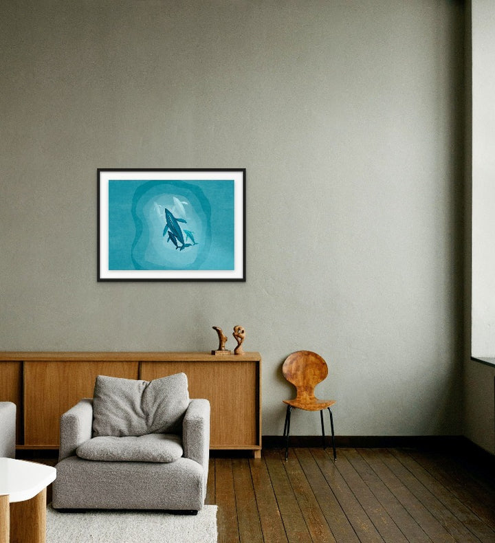 Whales Art Print