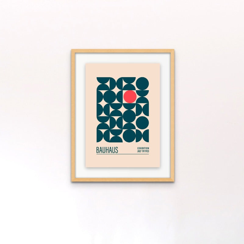 Bauhaus Mavi Kureler Art Print