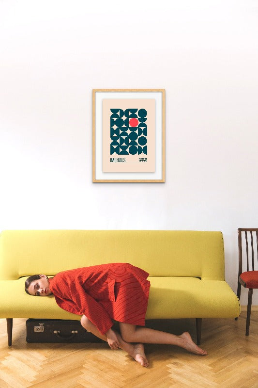 Bauhaus Mavi Kureler Art Print