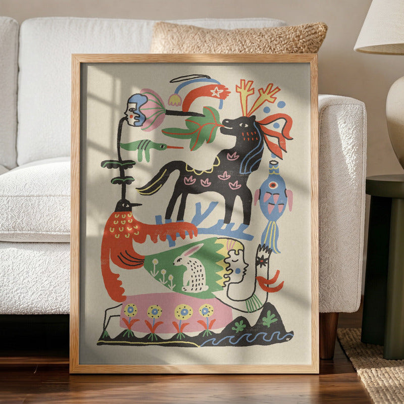 Cuadro "Enchanted Folk Art Gathering"