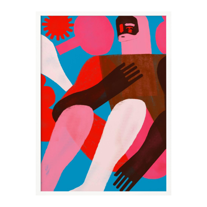 Cuadro "Geometric Shapes and Human Figures"