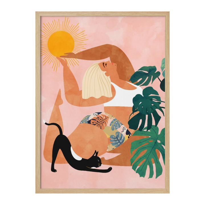 Tropical Yoga Art Print