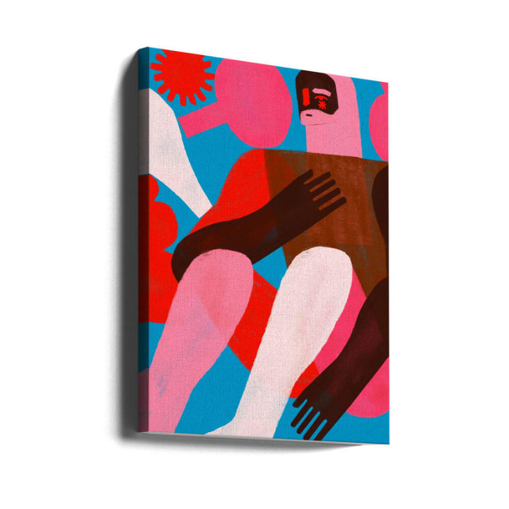 Cuadro "Geometric Shapes and Human Figures"