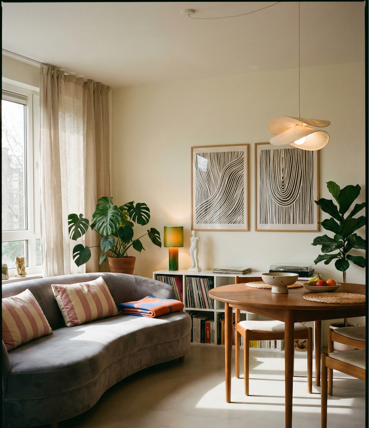 Cuadro "Beige Wave Pattern"