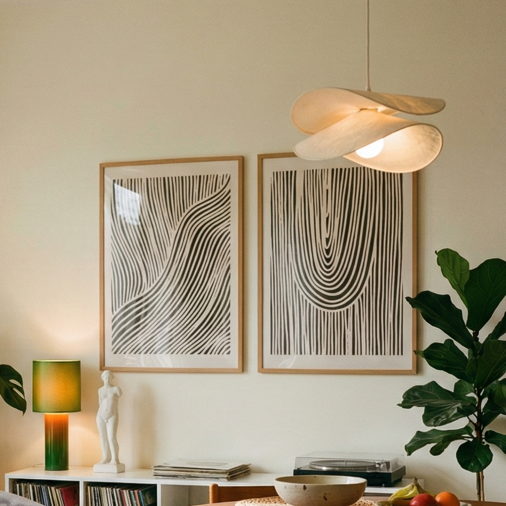 Cuadro "Beige Wave Pattern"