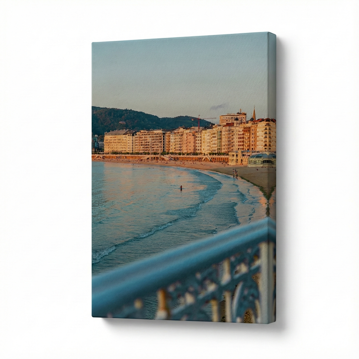 Cuadro "Golden Hour en San Sebastián"