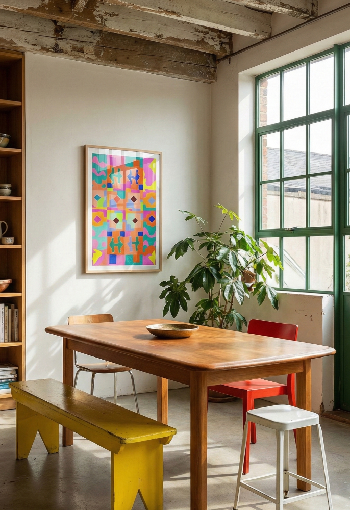 Cuadro "Neon Peru Pattern"