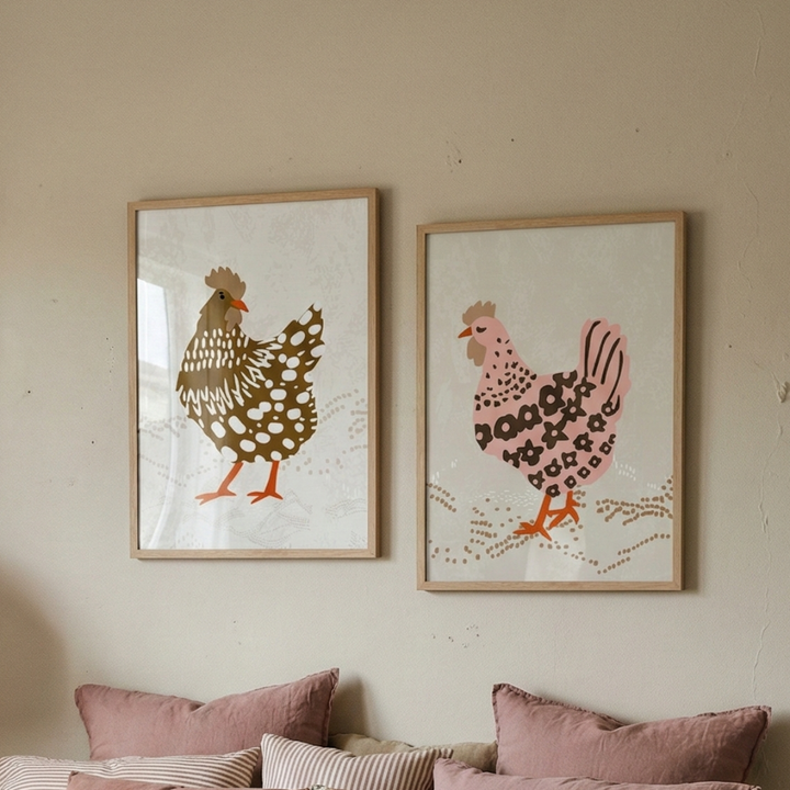 Cuadro "Brown hen on the grass"