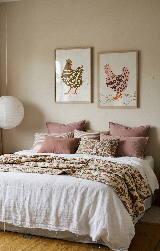 Cuadro "Brown hen on the grass"