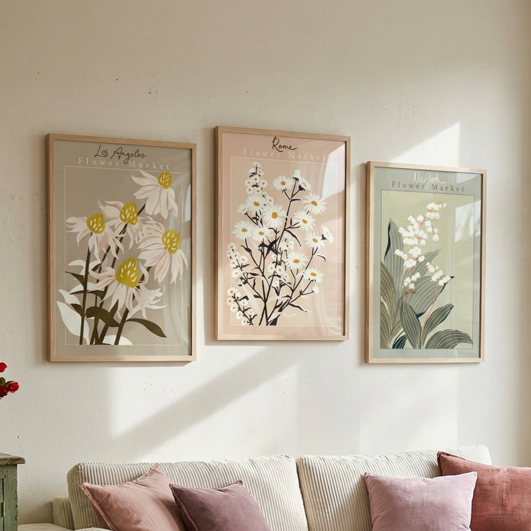 Set de cuadros "Set World Flower Markets"