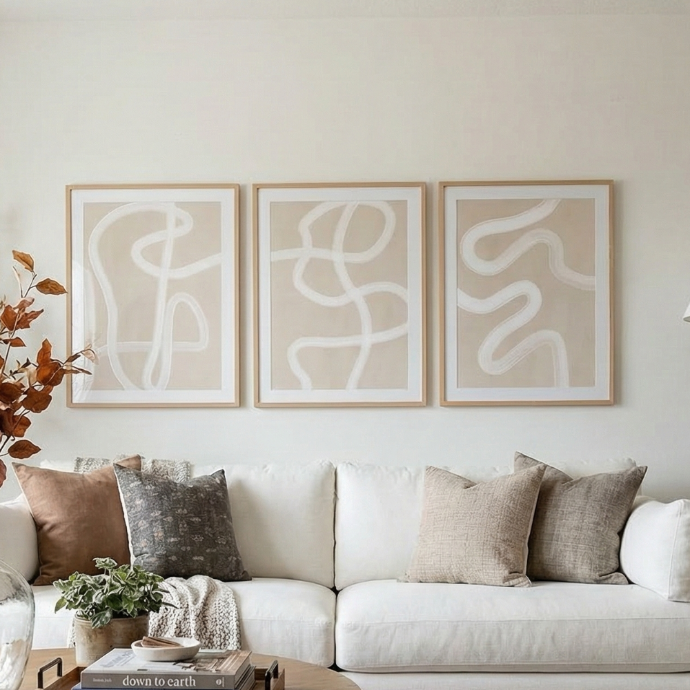 Cuadro "White Brush Stroke Poster No.1"