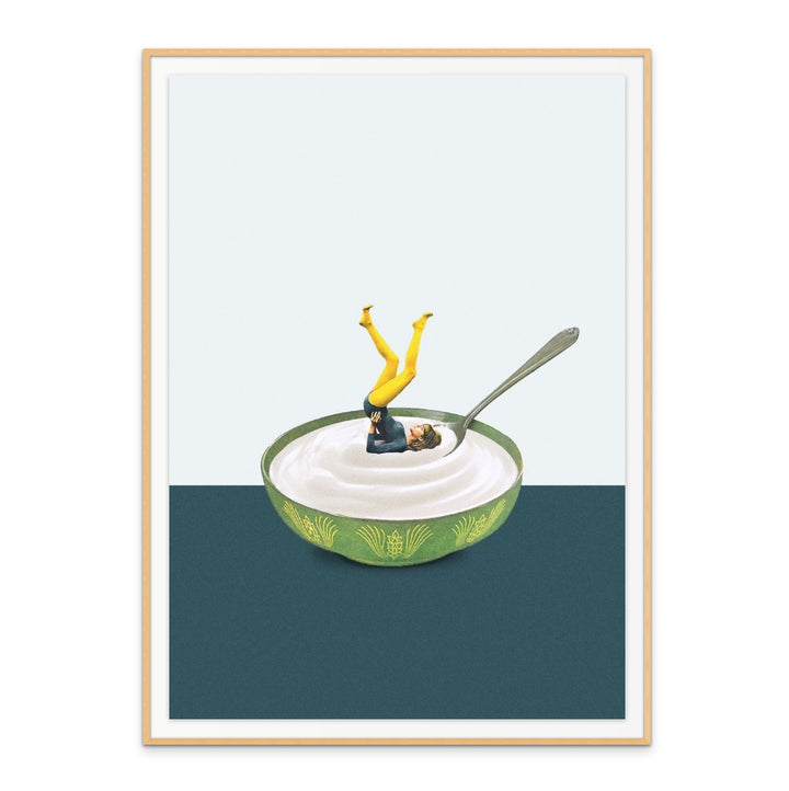 Yoga in my yogurt Art Print