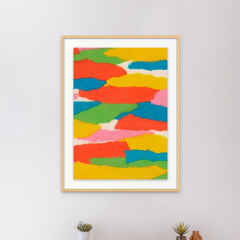 Colorful Paper Collage #2 Art Print