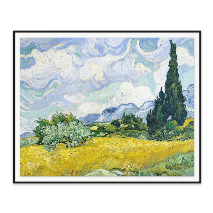 Wheat Field With Cypresses Art Print