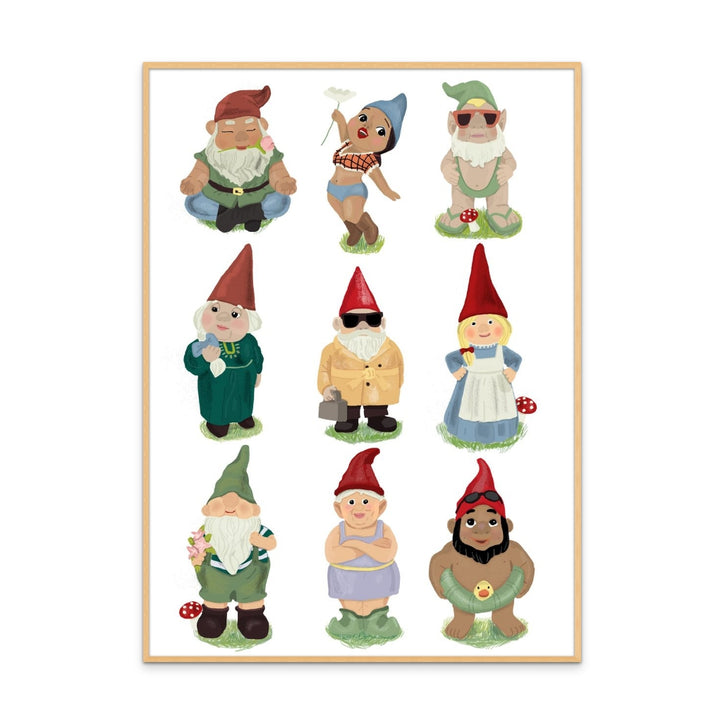 Garden Gnomes Art Print