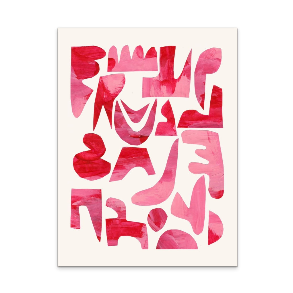 Pink Kiss Pieces Art Print