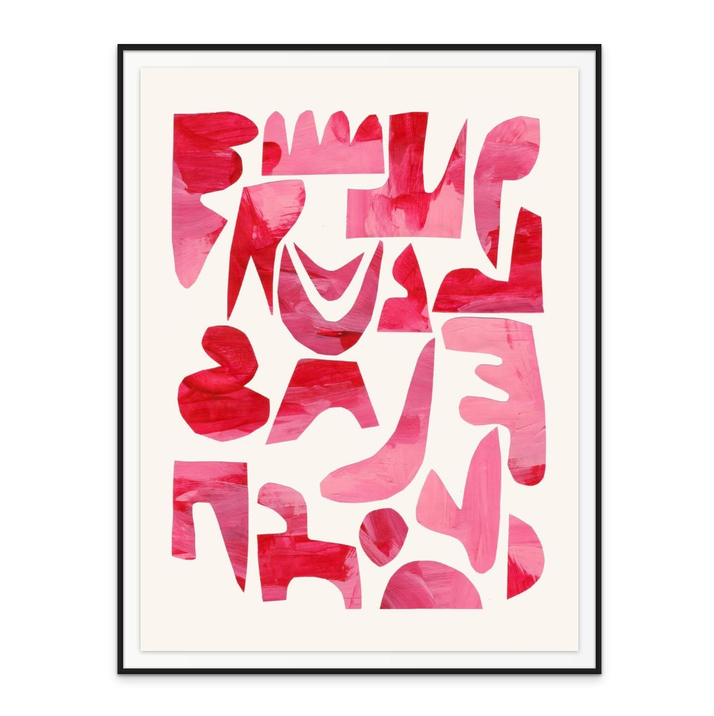 Pink Kiss Pieces Art Print