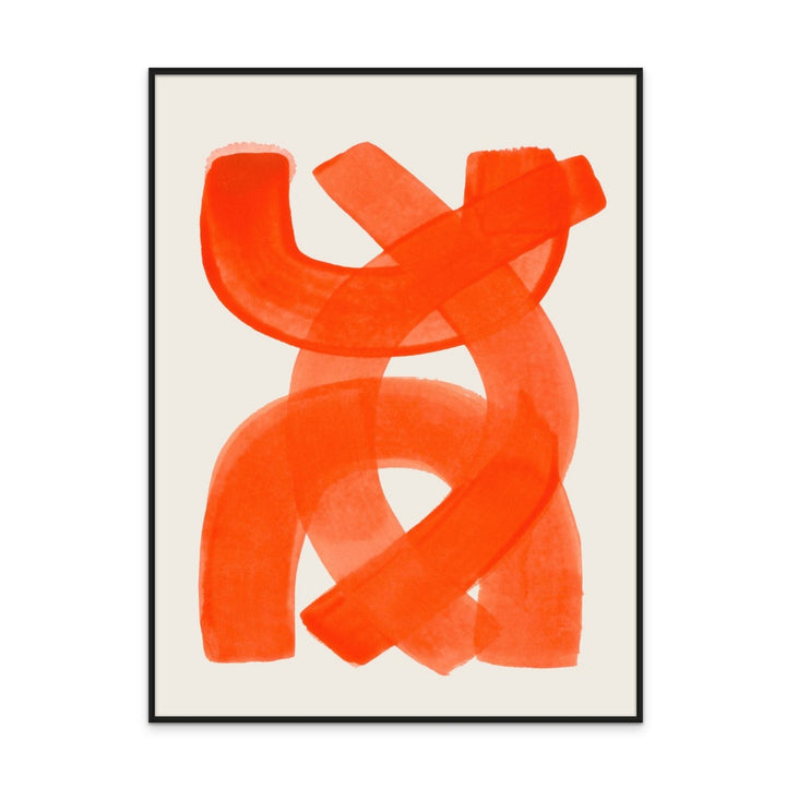 Orange Strokes Art Print