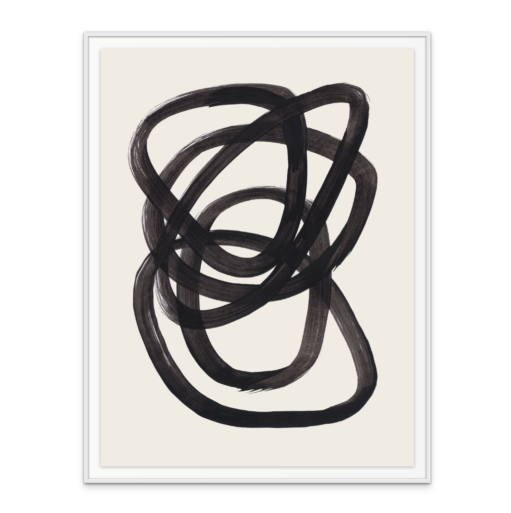 Ink Spiral Rings Art Print