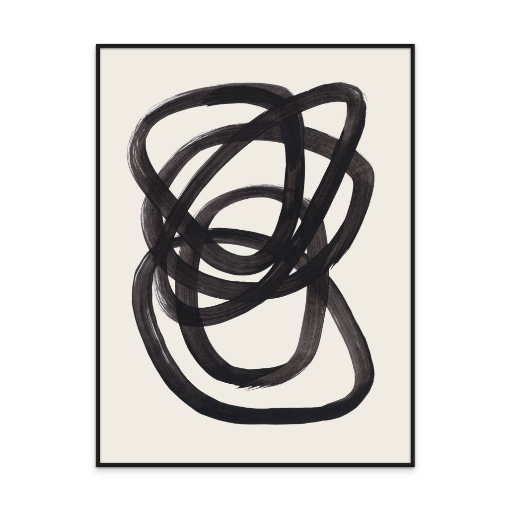 Ink Spiral Rings Art Print