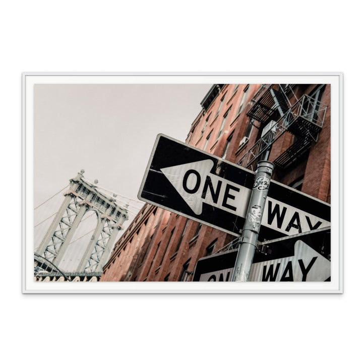 Manhattan Bridge One Way Art Print