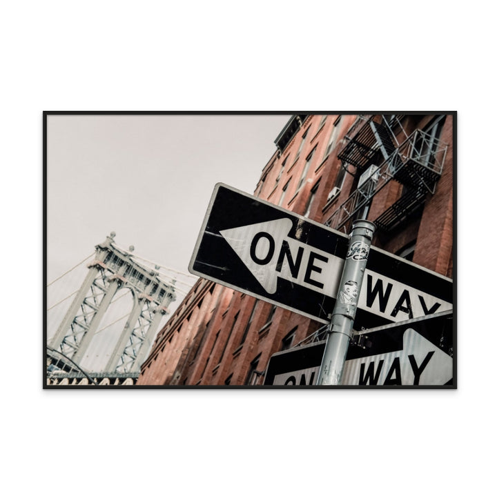 Manhattan Bridge One Way Art Print