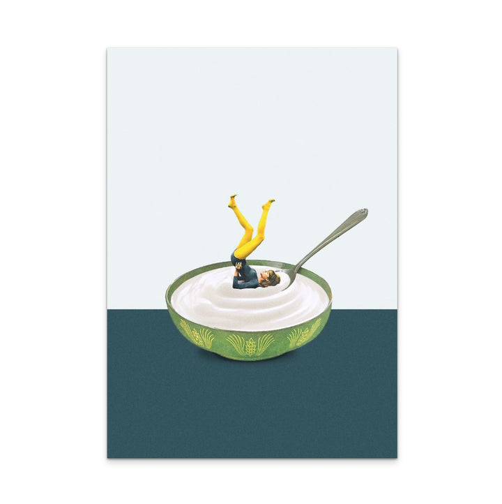 Yoga in my yogurt Art Print