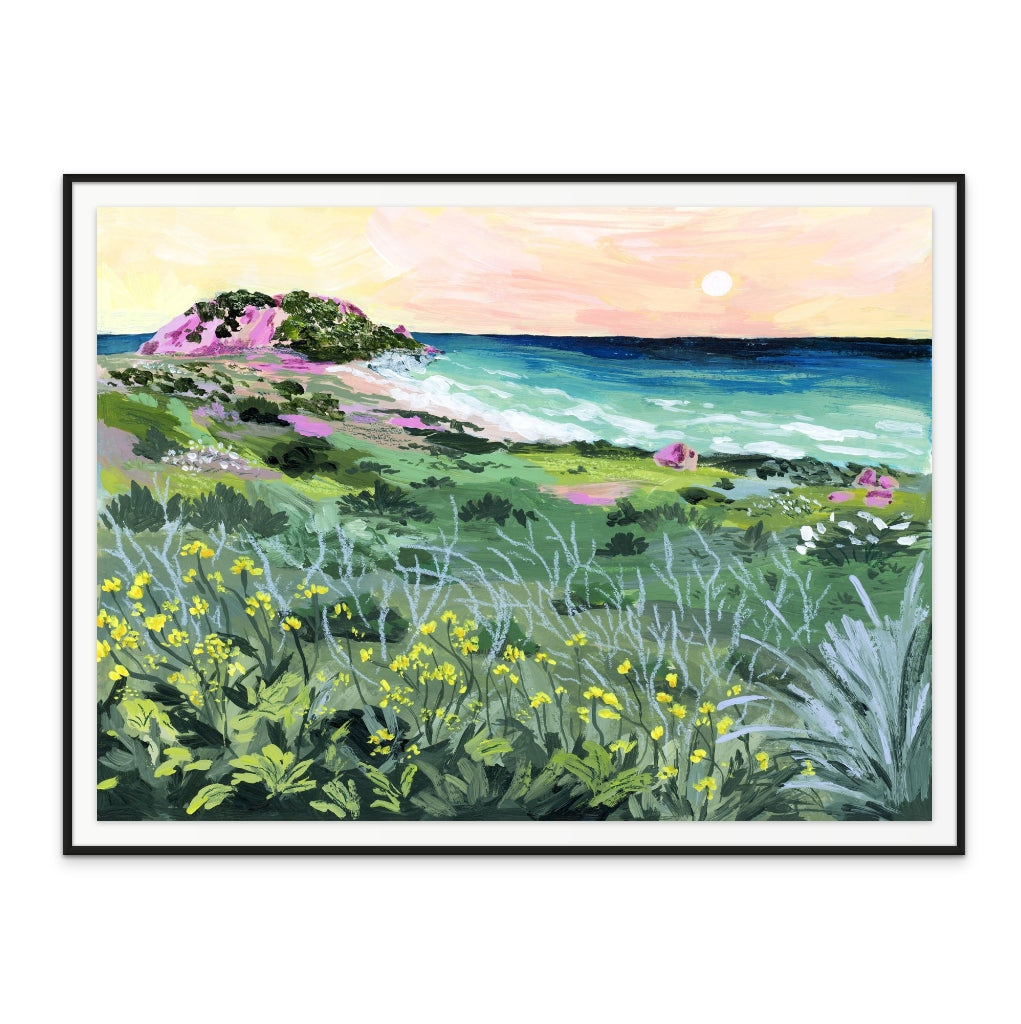 Sunset Rock Art Print