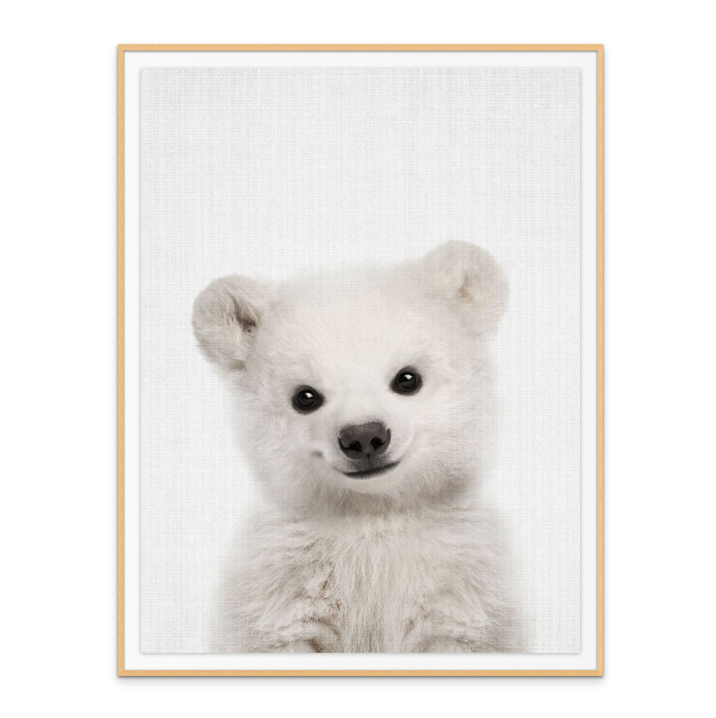 Peekaboo Baby Polar Bear Art Print