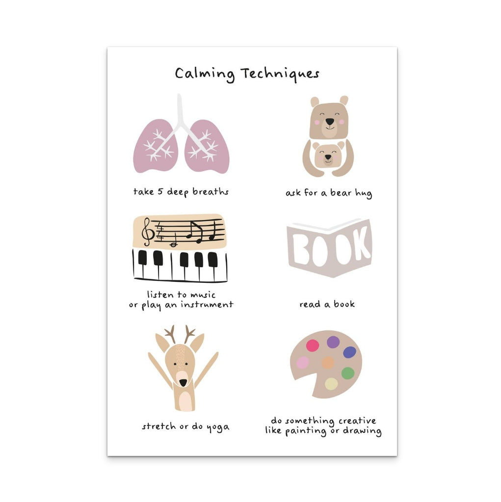 Children's calming meditation emotions print 2 Art Print