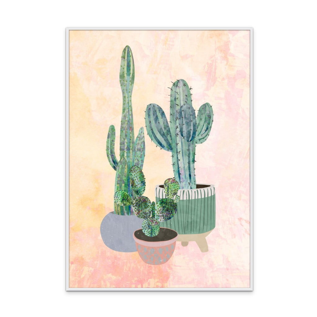 Boho Cactus Trio Art Print