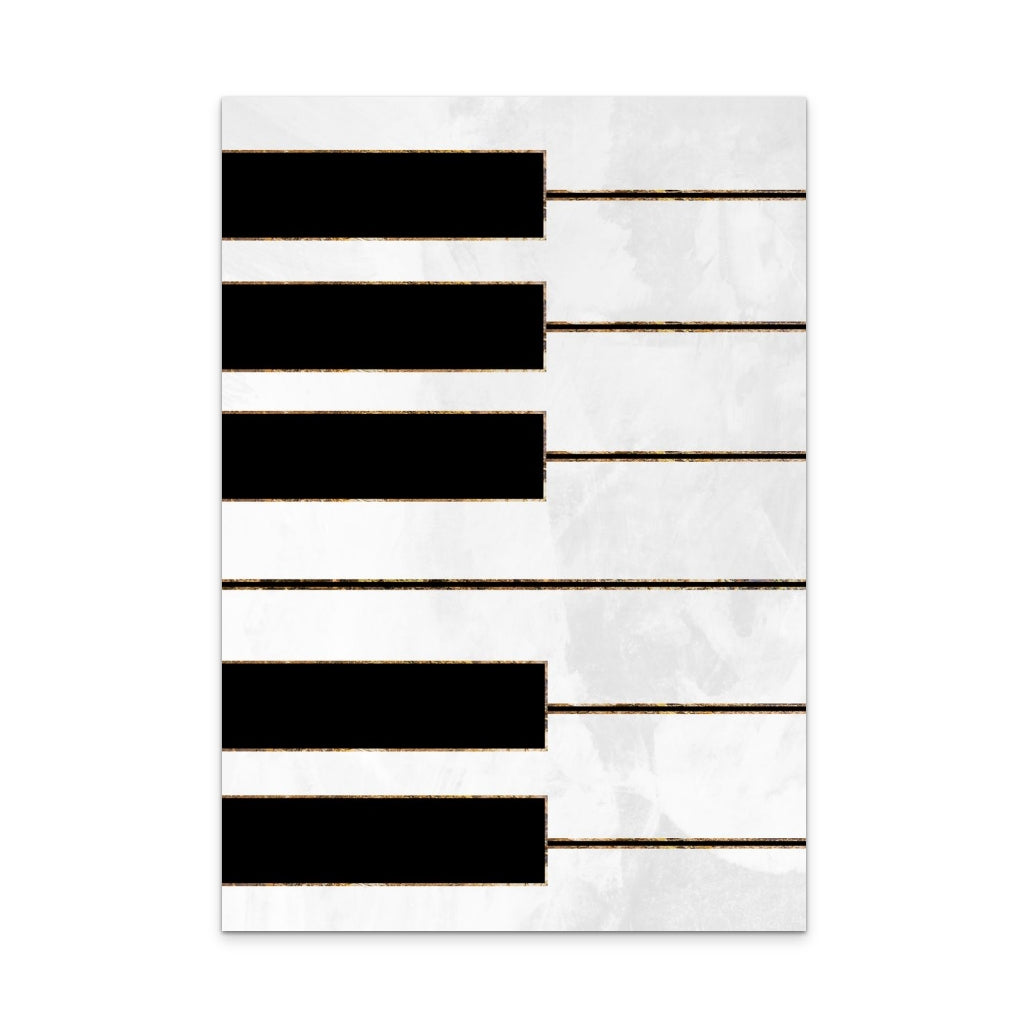 Black and gold piano Art Print