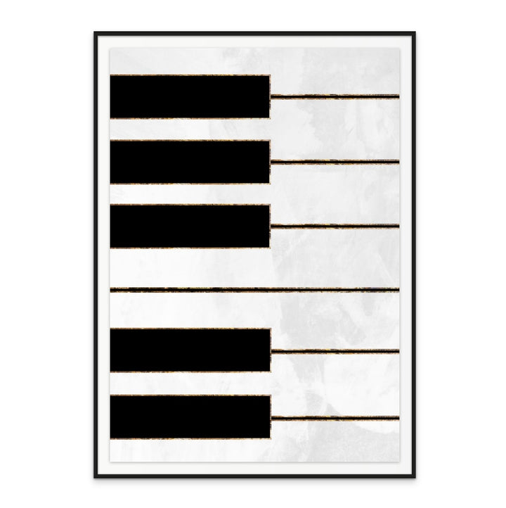 Black and gold piano Art Print