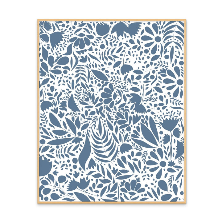 Scandi blue white pattern 2 Art Print