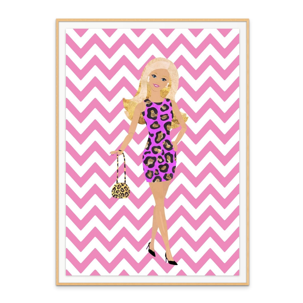 Barbie Zig Zag Art Print