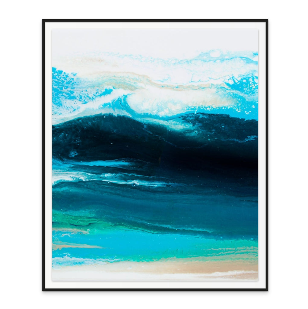 Teal Wave 3 Art Print