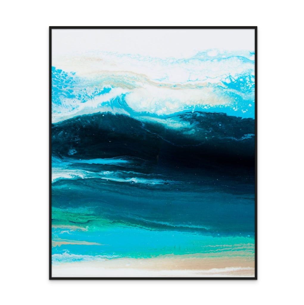 Teal Wave 3 Art Print