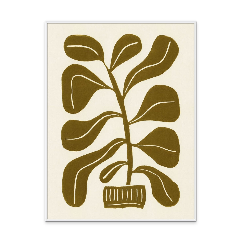 Linocut Houseplant #2 Art Print