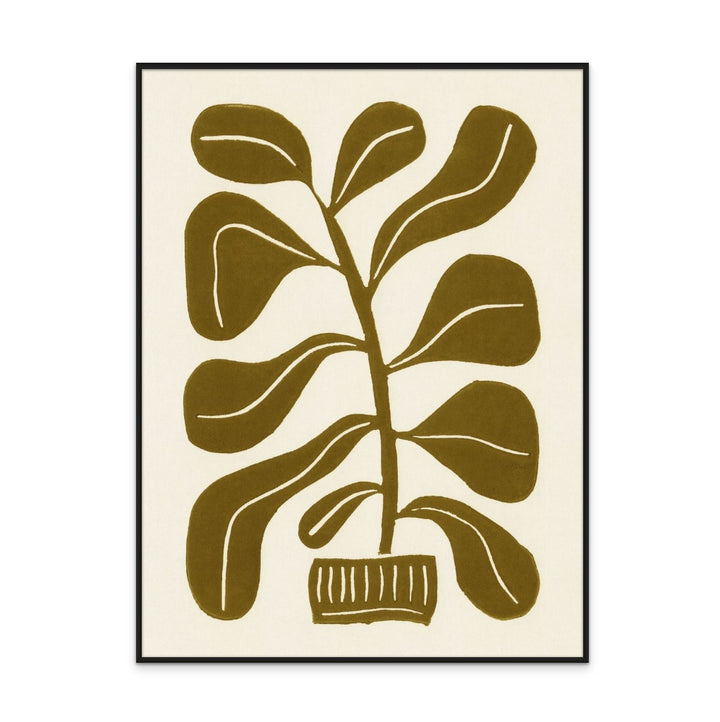 Linocut Houseplant #2 Art Print