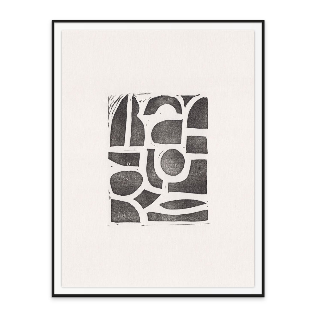 Linocut Abstract #2 Art Print